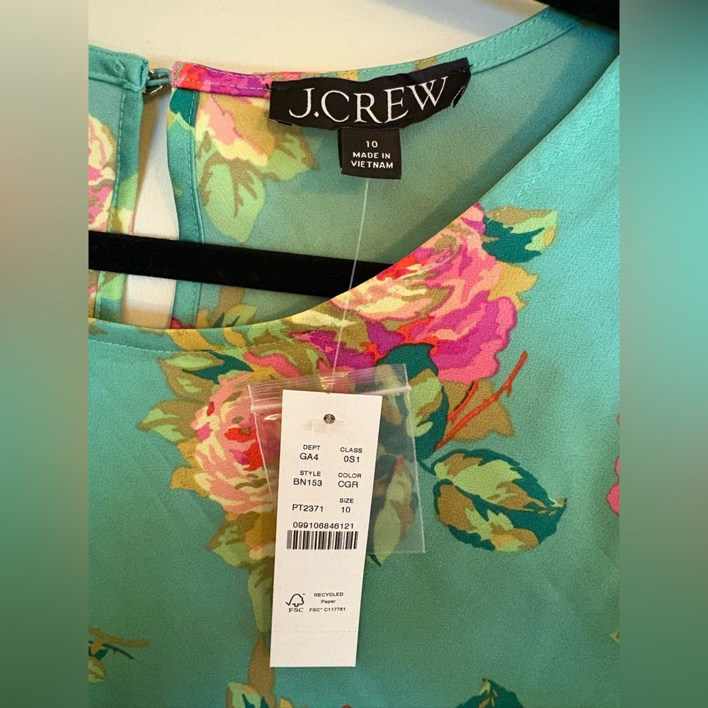 NWT JCrew Winter garden dress in lavish rose NWT size 10 - Picture 5 of 7